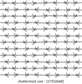 Barbed Wire Mesh Vector Drawing Can Stock Vector (Royalty Free ...