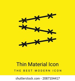 Barbed Wire minimal bright yellow material icon