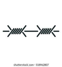 Barbed Wire Minimalistic Flat Line Outline Stroke Icon 