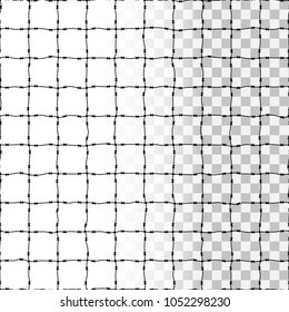 Barbed wire net silhouette as a transparent seamless pattern, vector illustration for various human rights, global social issues, commemoration projects and designs