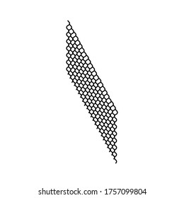 Barbed wire perimeter fence icon