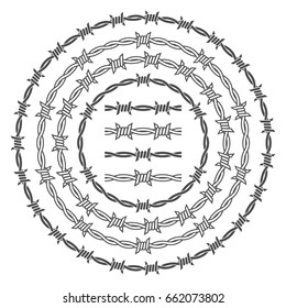 Barbed Wire Rings Vector Set 