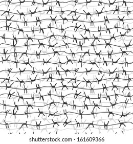 Barbed wire, seamless background