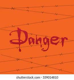 Barbed wire seamless background.