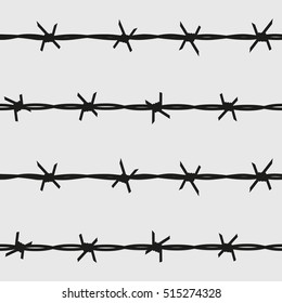 Barbed Wire, Seamless Pattern