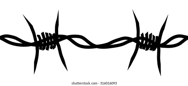 Barbed wire - seamless pattern elements