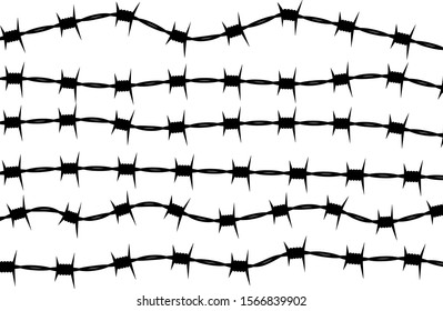 Barbed wire seamless pattern. Vector illustration