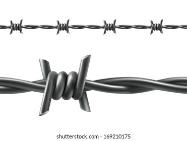 Barbed wire seamless vector