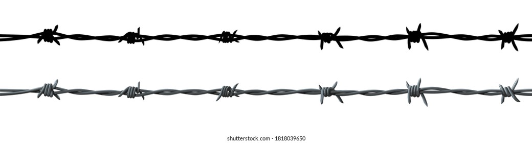 Barbed wire seamless vector illustration