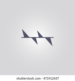 barbed wire sign. icon design