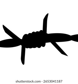 Silhueta de arame farpado, pode usar para ilustração de arte, decoração, padrão, ornamentado de elemento de design gráfico. Ilustração de vetor