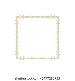 Barbed Wire Square Frame Illustration