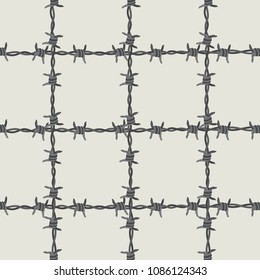 barbed wire symbol. vector illustration