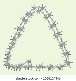 barbed wire symbol. vector illustration