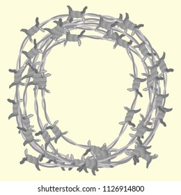 barbed wire symbol. vector illustration