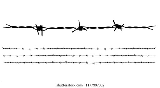 Barbed wire vector collection ideal for decorate illustration or background.