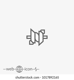 barbed wire vector icon