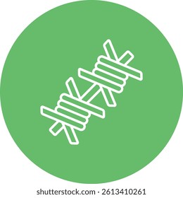 Barbed wire vector icon. Can be used for printing, mobile and web applications.
