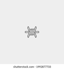 Barbed wire vector icon illustration sign