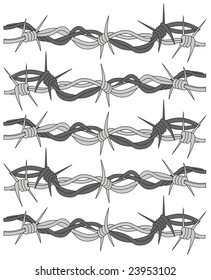 barbed wire vector illustration