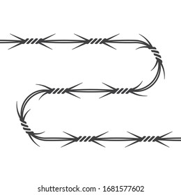 Vektorillustration-Designvorlage für Stacheldraht