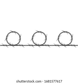 Gestaltungstabelle für Stacheldraht-Vektorgrafik