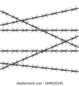 barbed wire vector illustration design template