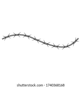 barbed wire vector illustration design template