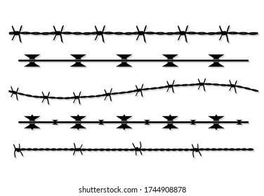 Barbed Wire Vector Seamless Pattern On Stock Vector (Royalty Free ...