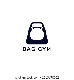 barbel bag logo design template. 