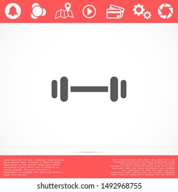 Barbel, Dumbbell Gym Icon Logo Template Illustration Design. Vector EPS 10.  