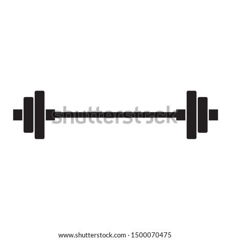 Barbel, Dumbbell Gym Icon on white background