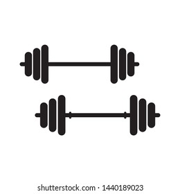 Barbel, Dumbbell Gym Set, Icon Logo Template gym Badge, Fitness Logo Design