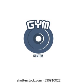 Barbel Gym Vector Logo Design Template