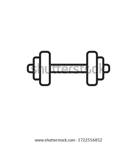 barbel icon outline design vector illustration. fitness icon isolated on white background