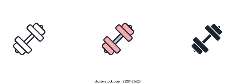 barbel icon symbol template for graphic and web design collection logo vector illustration