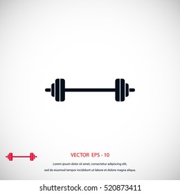 barbel icon vector, flat design best vector icon