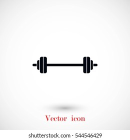 barbel icon vector, flat design best vector icon