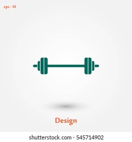 barbel icon vector, flat design best vector icon