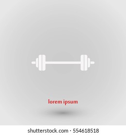 barbel icon vector, flat design best vector icon