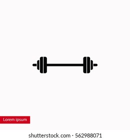 barbel icon vector, flat design best vector icon