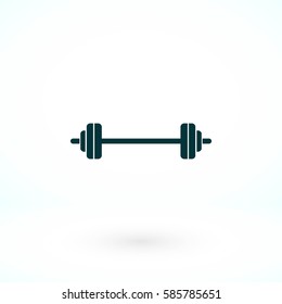 barbel icon vector, flat design best vector icon