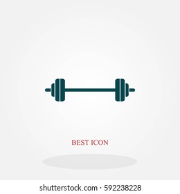 barbel icon vector, flat design best vector icon