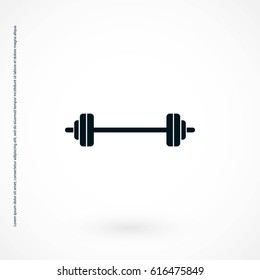 barbel icon vector, flat design best vector icon