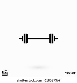 barbel icon vector, flat design best vector icon