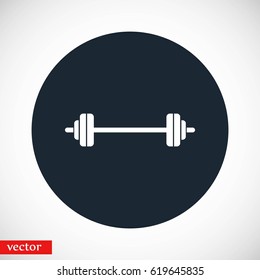 barbel icon vector, flat design best vector icon