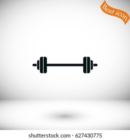 barbel icon vector, flat design best vector icon