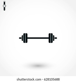 barbel icon vector, flat design best vector icon