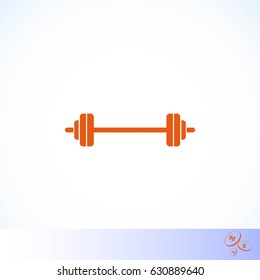 barbel icon vector, flat design best vector icon