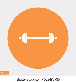 barbel icon vector, flat design best vector icon
